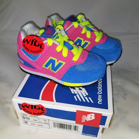 New Balance Other - New Balance 574 Girls 5.5T Wide Shoes New with Box